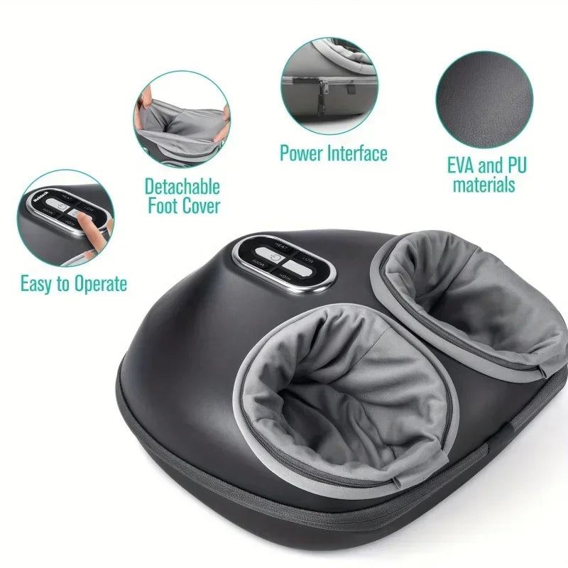 Shiatsu Foot Massager with Heat & Deep Kneading Therapy