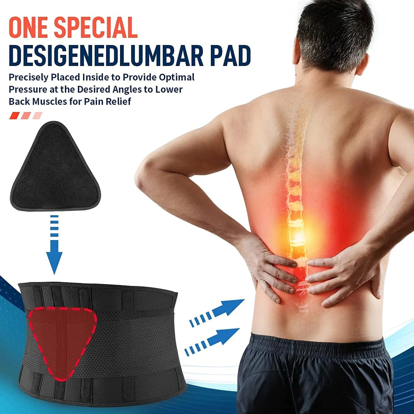 Adjustable Lumbar Brace for Enhanced Stability & Lower Back Support