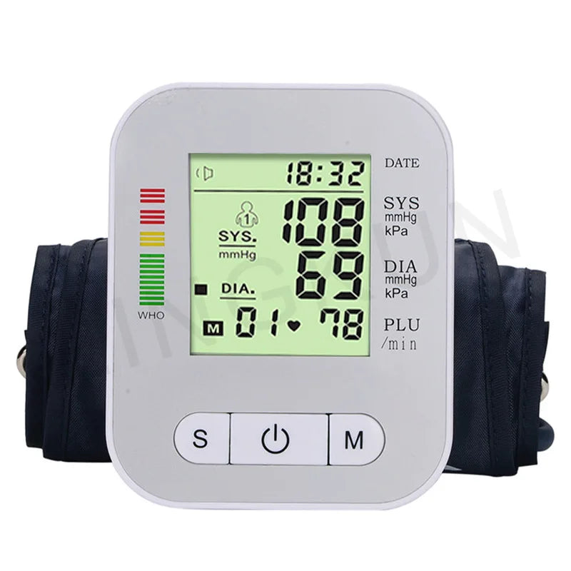 Blood Pressure Monitor Voice LCD Cuff Automatic BP Sphygmomanometer